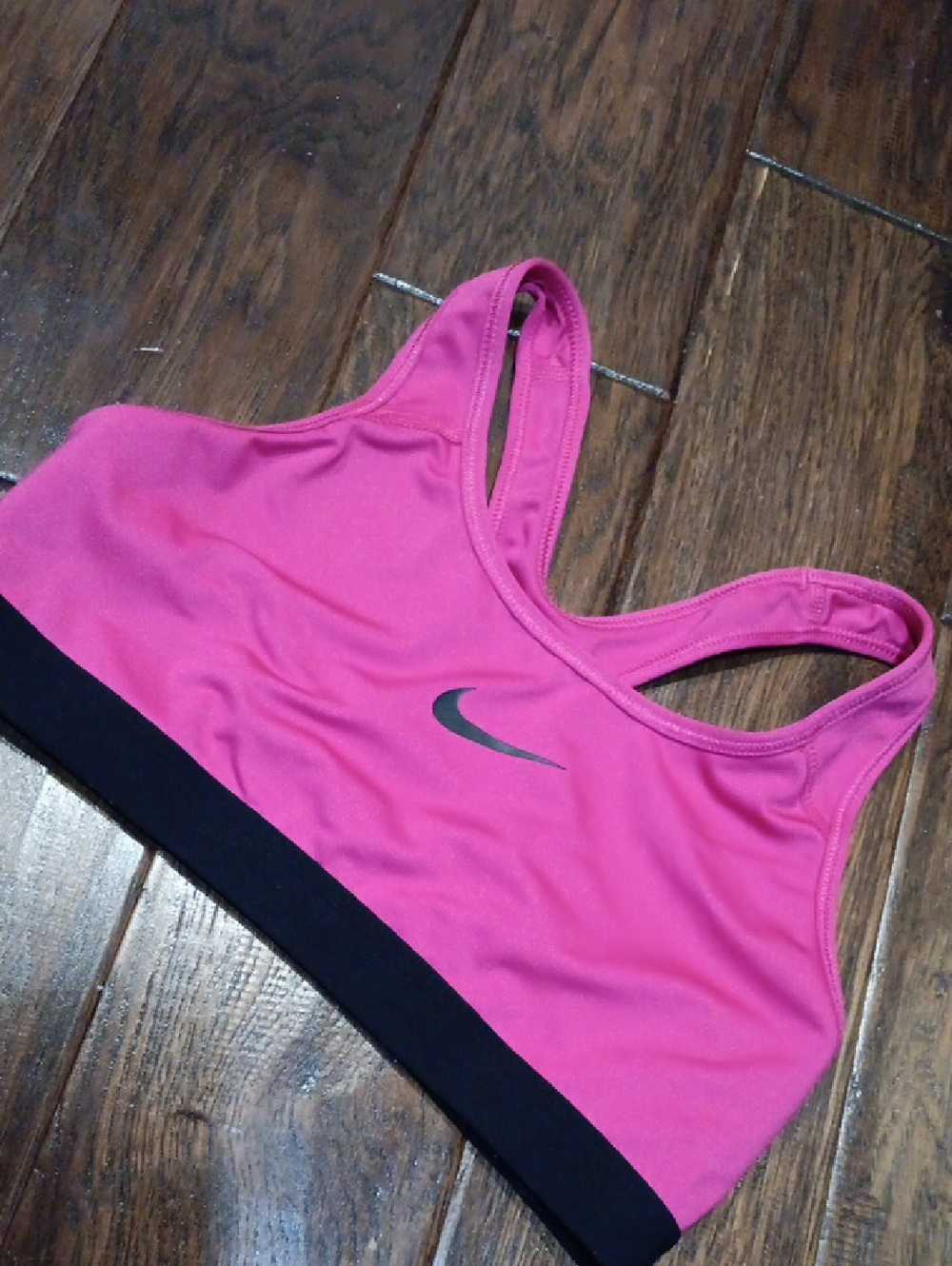 Nike Dark Pink & Black Racerback Sports Bra Woman